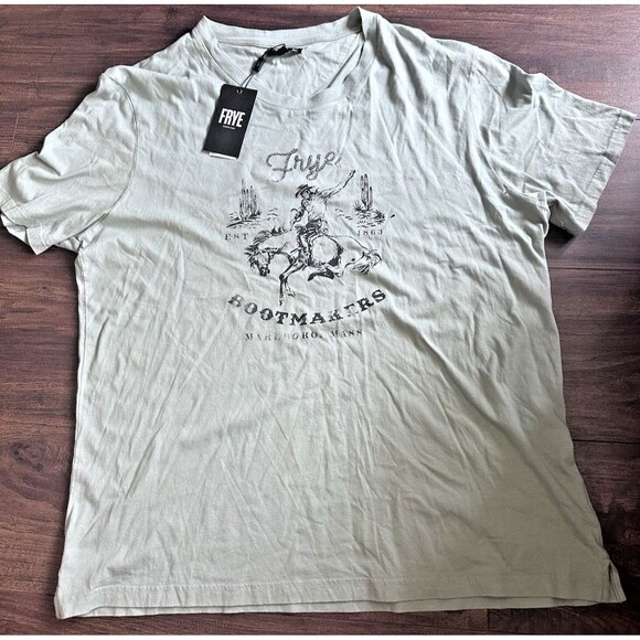 Frye Men's Classic-Fit Short Sleeve Crewneck Graphic Cotton T-Shirt Sage XXL - Picture 1 of 6